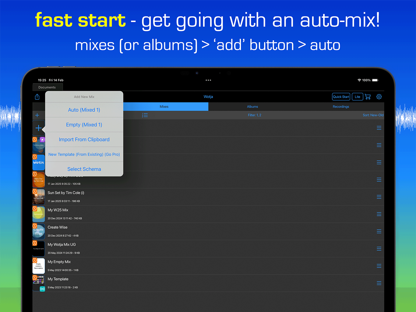 Wotja for Tablet Screenshot 1