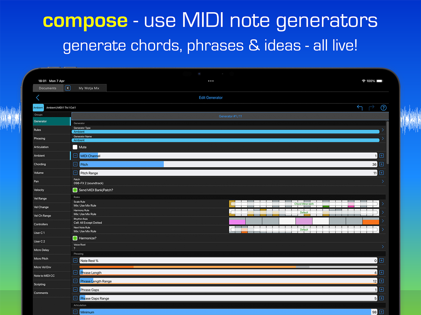 Wotja for Tablet Screenshot 2