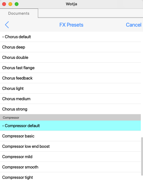 Mix FX Override Preset